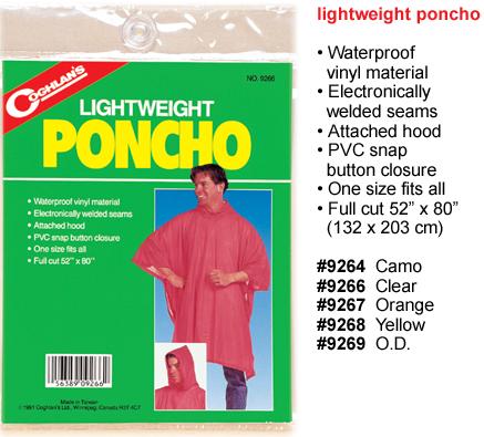 Пончо виниловое, прозрачное Coghlan\'s Lightweight Poncho 9266