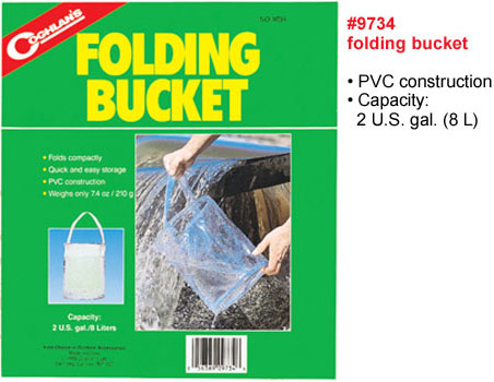 Ведро складное пластиковое 8л Coghlan\'s Folding Bucket 9734