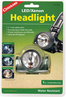 Фонарик налобный ксенон/светодиодный влагозащитный Coghlan\'s Headlight Phare 0210