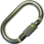 Карабин стальной овал KeyLock резьбовая муфта Krok 05201